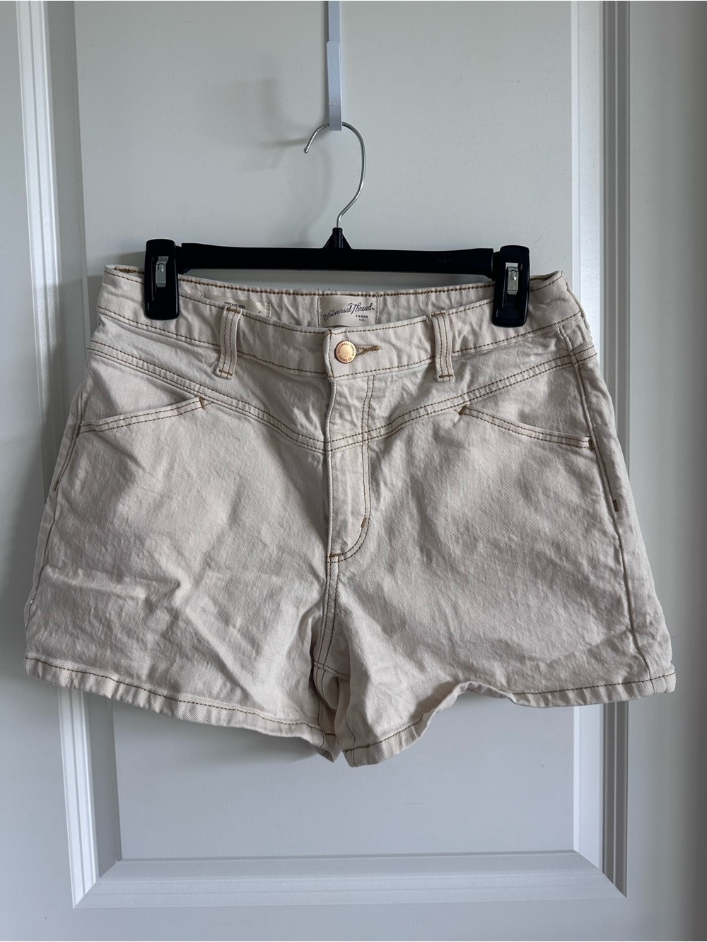 Universal Thread Cream High-Rise Denim Shorts